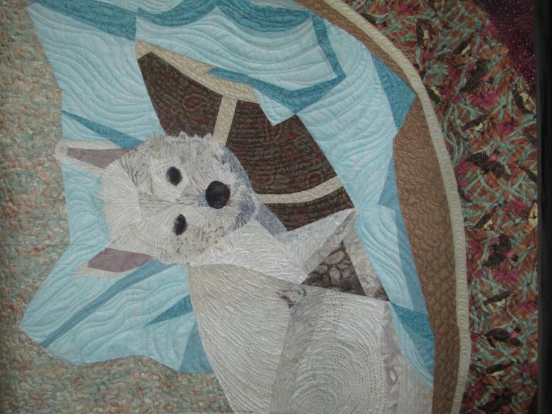 Custom quilting, thread painting